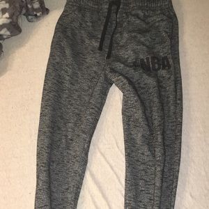 Gray NBA joggers, size L